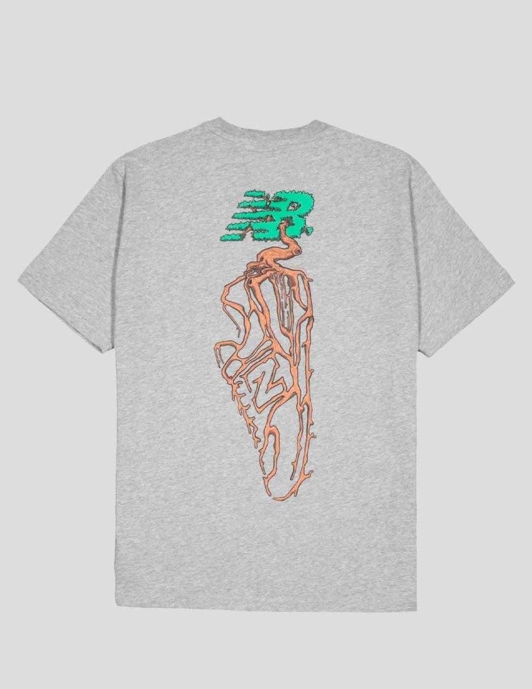 T-shirt NEW BALANCE estentials roots tee athletic grey